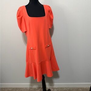 NWT Karl Lagerfeld Vibrant Orange Mini Dress